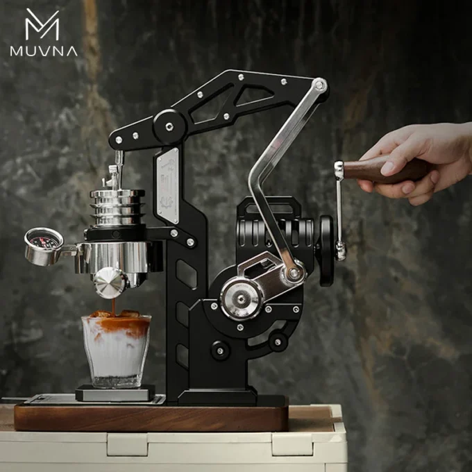 MUVNA Semi-Automatic Hand Cranked 58mm Lever Espresso Maker