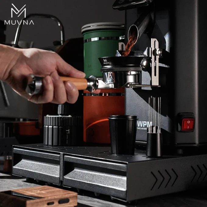 MUVNA Two Drawer Espresso Knock Box — Cracker Box