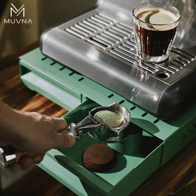 MUVNA Two Drawer Espresso Knock Box — Cracker Box