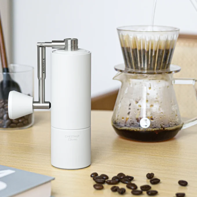 Timemore Chestnut C3s Hand Grinder — Stone White