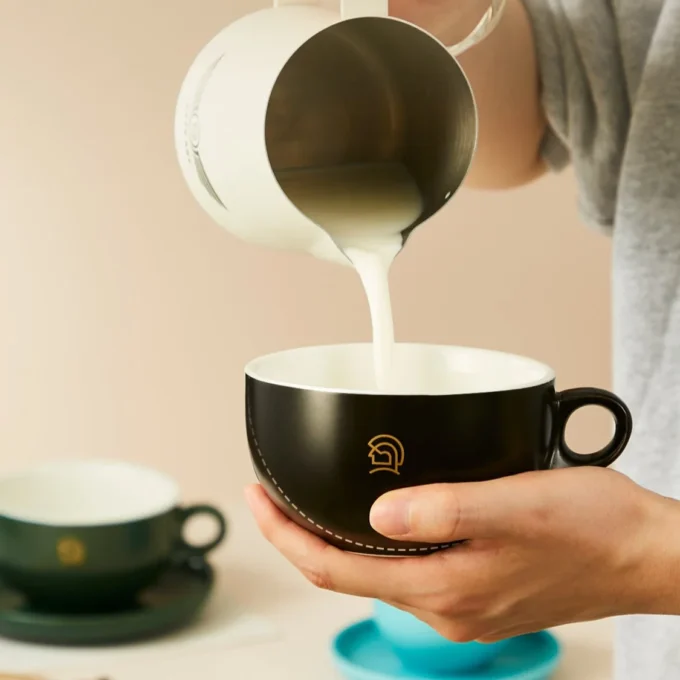 ZeroHero 280ml Ceramic Latte Cup with C-Handle