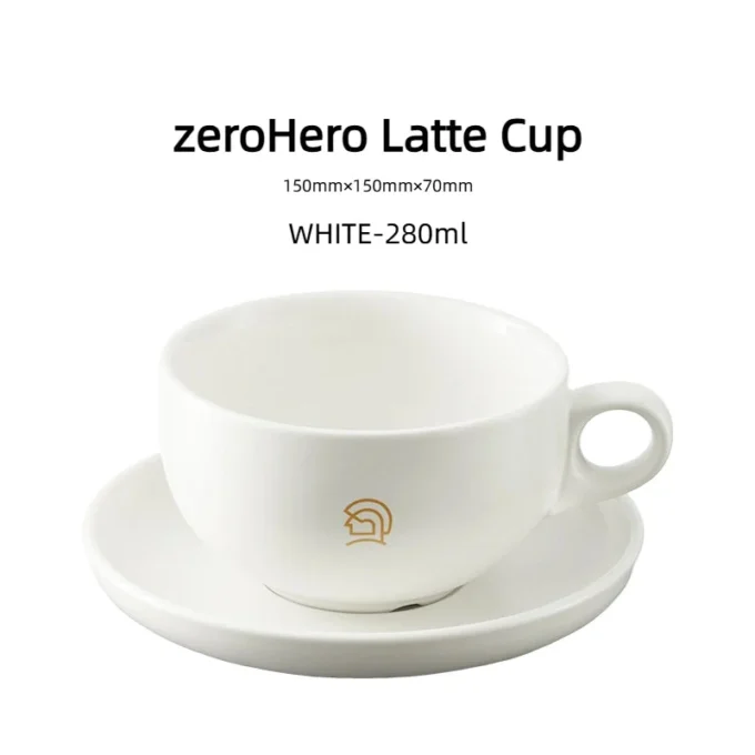 ZeroHero 280ml Ceramic Latte Cup with C-Handle