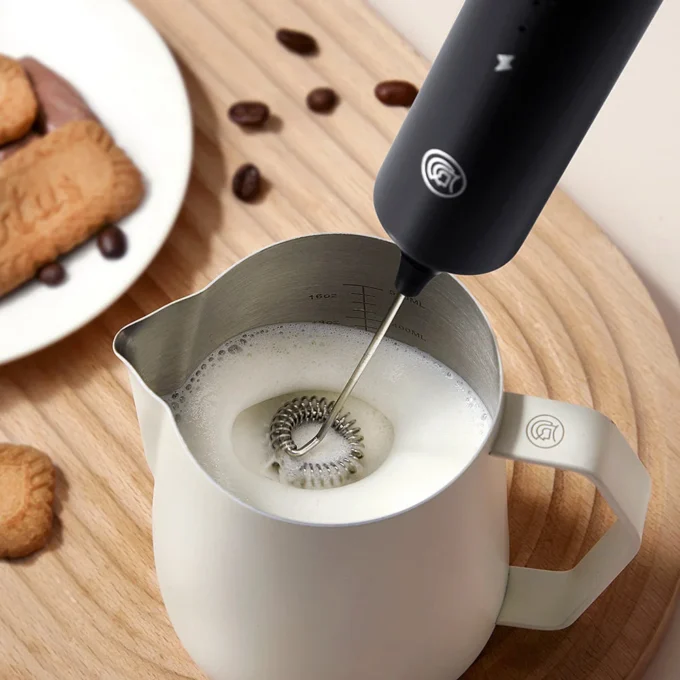 ZeroHero DualWhisk Electric Milk Frother — 3-Speed Rechargeable