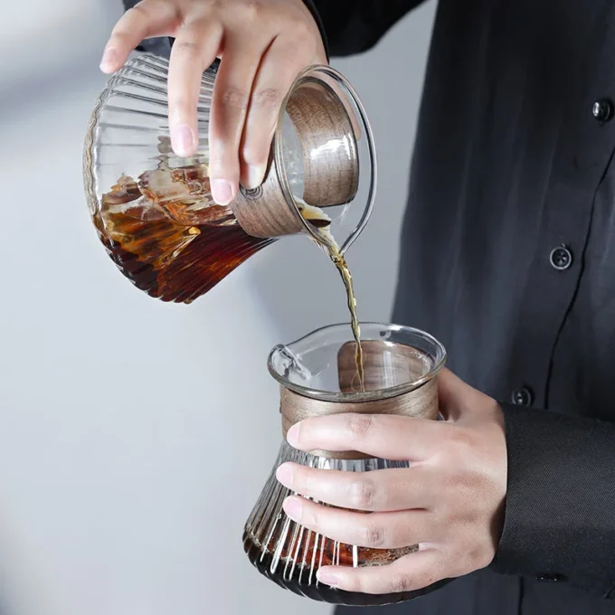 ZeroHero Melody Glass Coffee Server — 450ml Fluted Carafe
