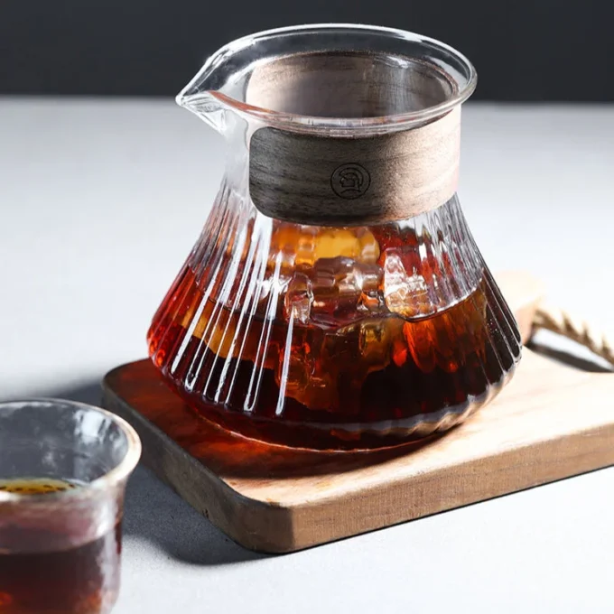 ZeroHero Melody Glass Coffee Server — 450ml Fluted Carafe