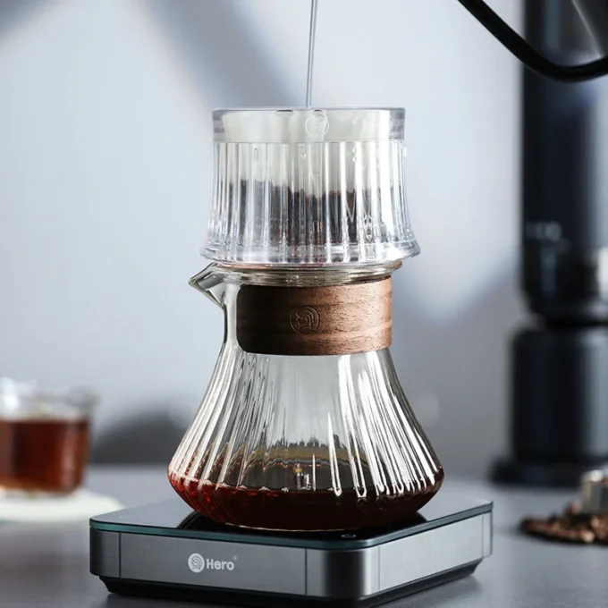 ZeroHero Melody Glass Coffee Server — 450ml Fluted Carafe