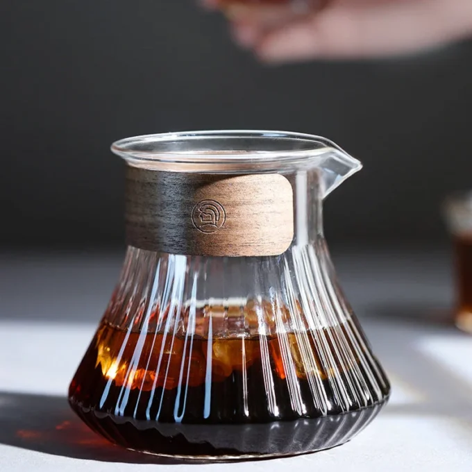 ZeroHero Melody Glass Coffee Server — 450ml Fluted Carafe