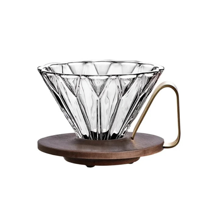 Zerohero Prisma Walnut Glass Dripper Faceted Borosilicate Gl 1