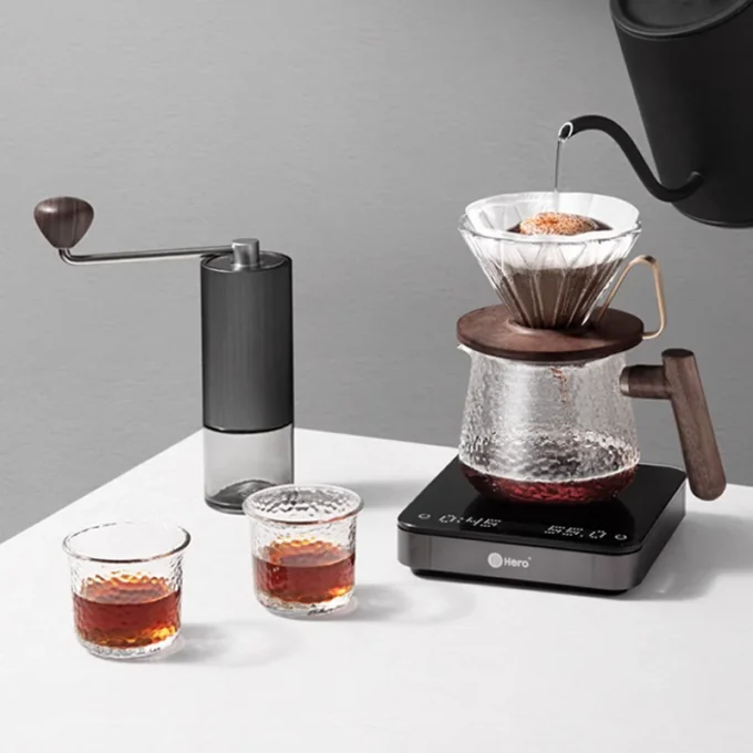 ZeroHero Prisma Walnut Glass Dripper — Faceted Borosilicate