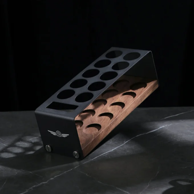 ZeroHero Single Dose Bean Cellar — 10 PCTG Tubes with Wood Stand