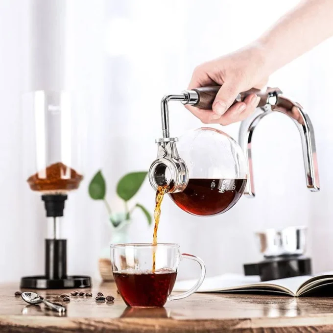 ZeroHero Syphon Coffee Pot 3.0 with Walnut Handle