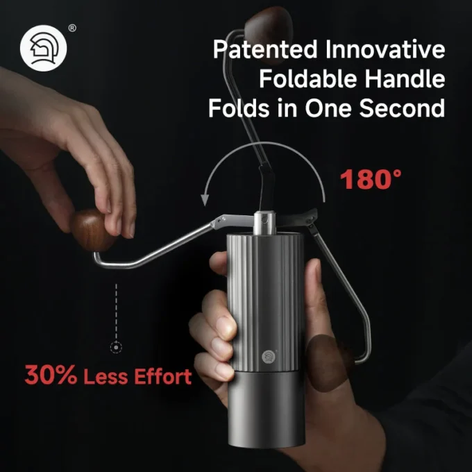 ZeroHero Z3 X-Fold Manual Coffee Grinder — Foldable Handle